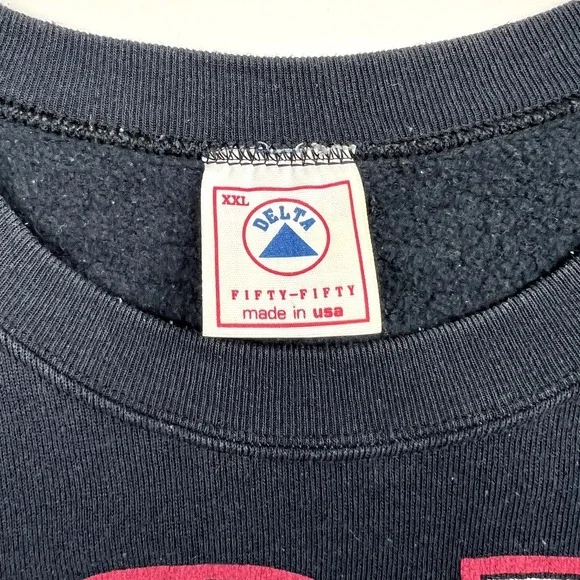 Vtg Rare Redskins Huge Spell out Helmet Graphic Sweater 2XL Delta 50/50 Made USA